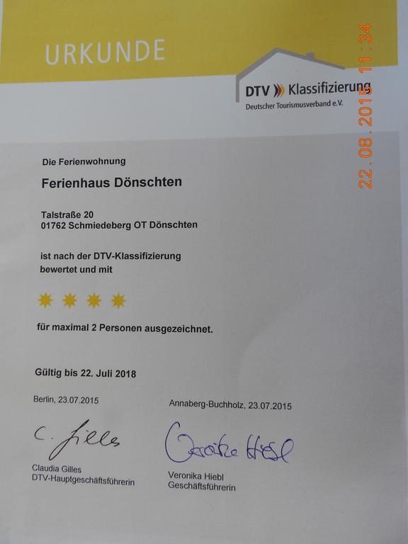 Ferienhaus Doenschten Dippoldiswalde Oda fotoğraf